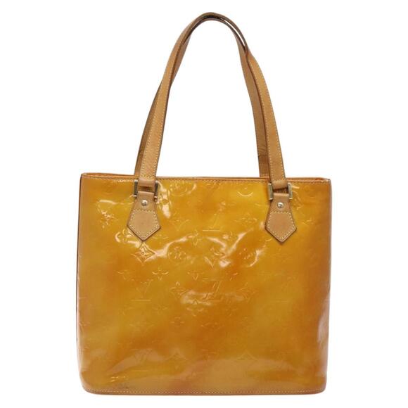 LOUIS VUITTON Monogram Vernis Houston Hand Bag Beige M91004 - Picture 2 of 16